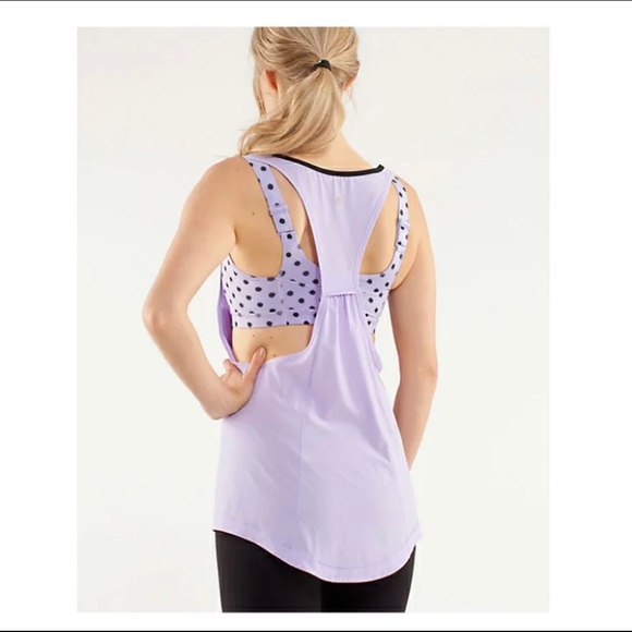 Lululemon Lilac Run For Your Money Tank w/Bra sz 6 - Picture 3 of 12